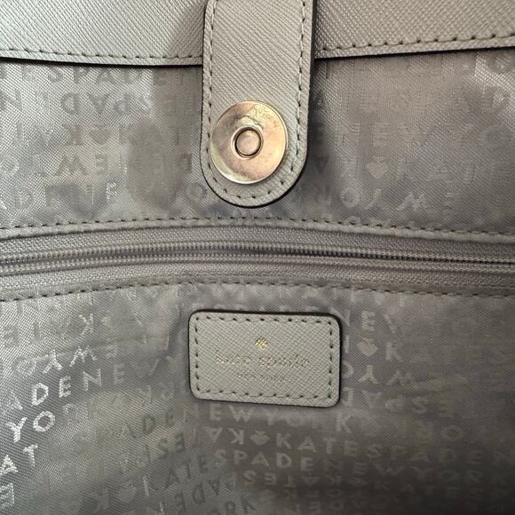 Kate Spade New York Charlotte Street Reena Tote Bag in Stone Ice Gray Purse - Picture 4 of 10